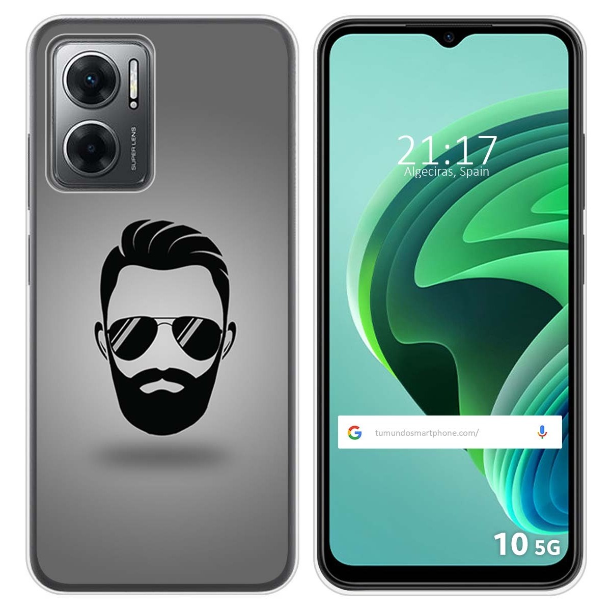 Funda Silicona para Xiaomi Redmi 10 5G diseño Barba Dibujos