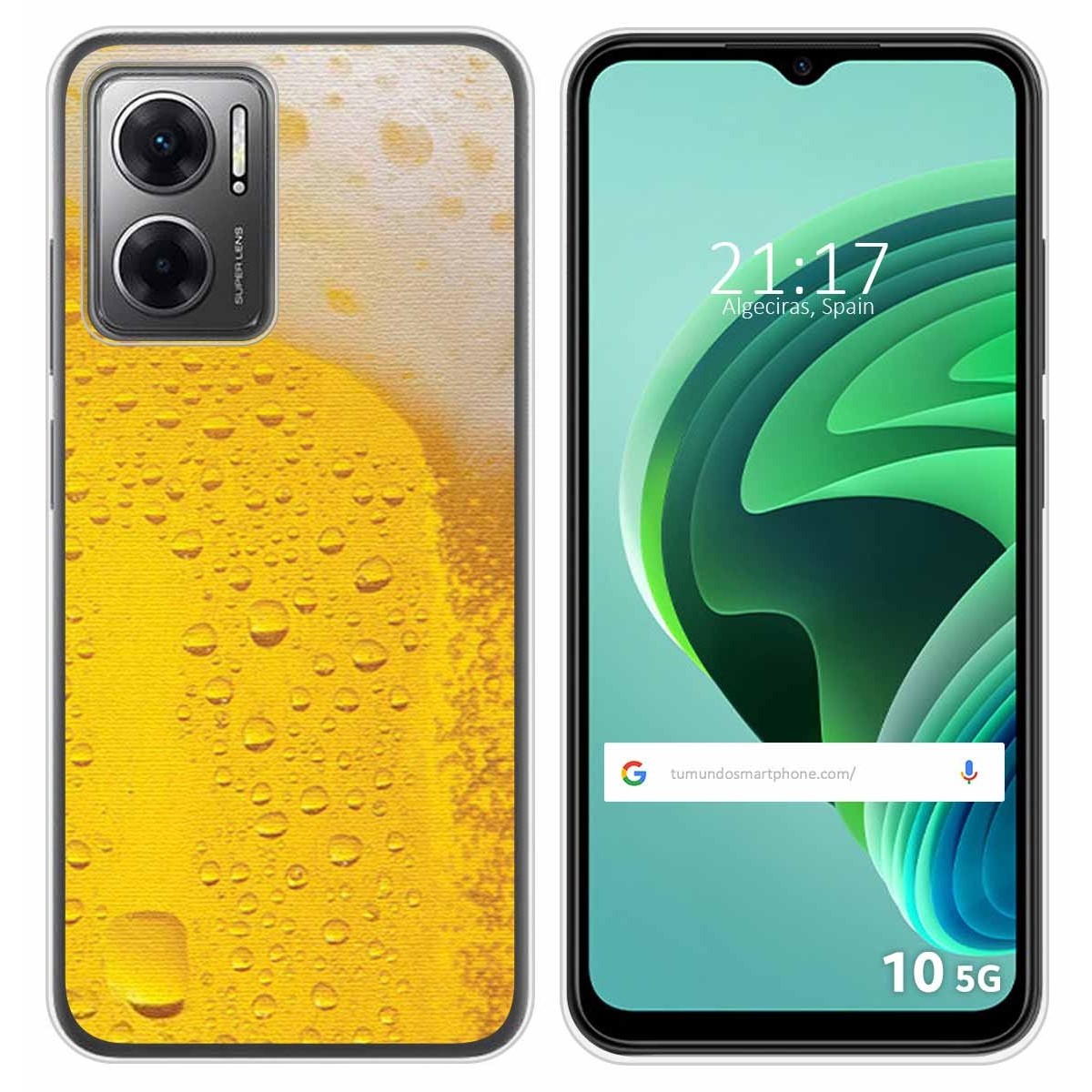 Funda Silicona para Xiaomi Redmi 10 5G diseño Cerveza Dibujos