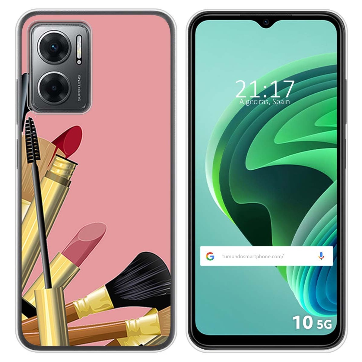 Funda Silicona para Xiaomi Redmi 10 5G diseño Brochas Dibujos