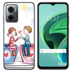 Funda Silicona para Xiaomi Redmi 10 5G diseño Café Dibujos