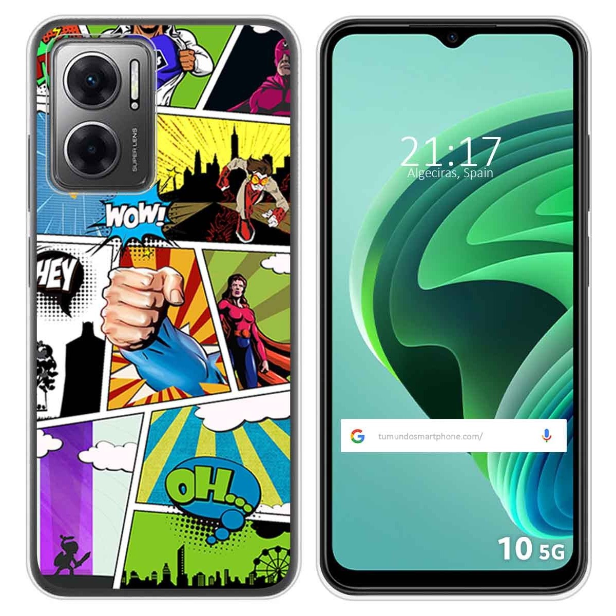 Funda Silicona para Xiaomi Redmi 10 5G diseño Comic Dibujos