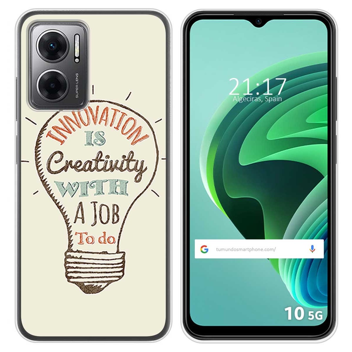 Funda Silicona para Xiaomi Redmi 10 5G diseño Creativity Dibujos