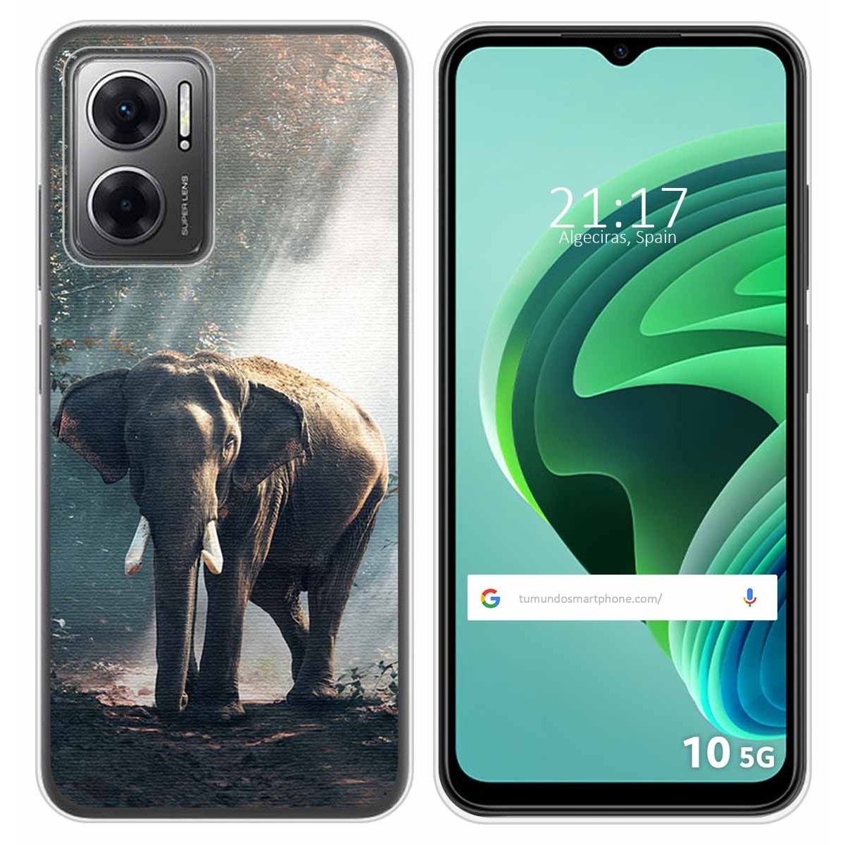 Funda Silicona para Xiaomi Redmi 10 5G diseño Elefante Dibujos