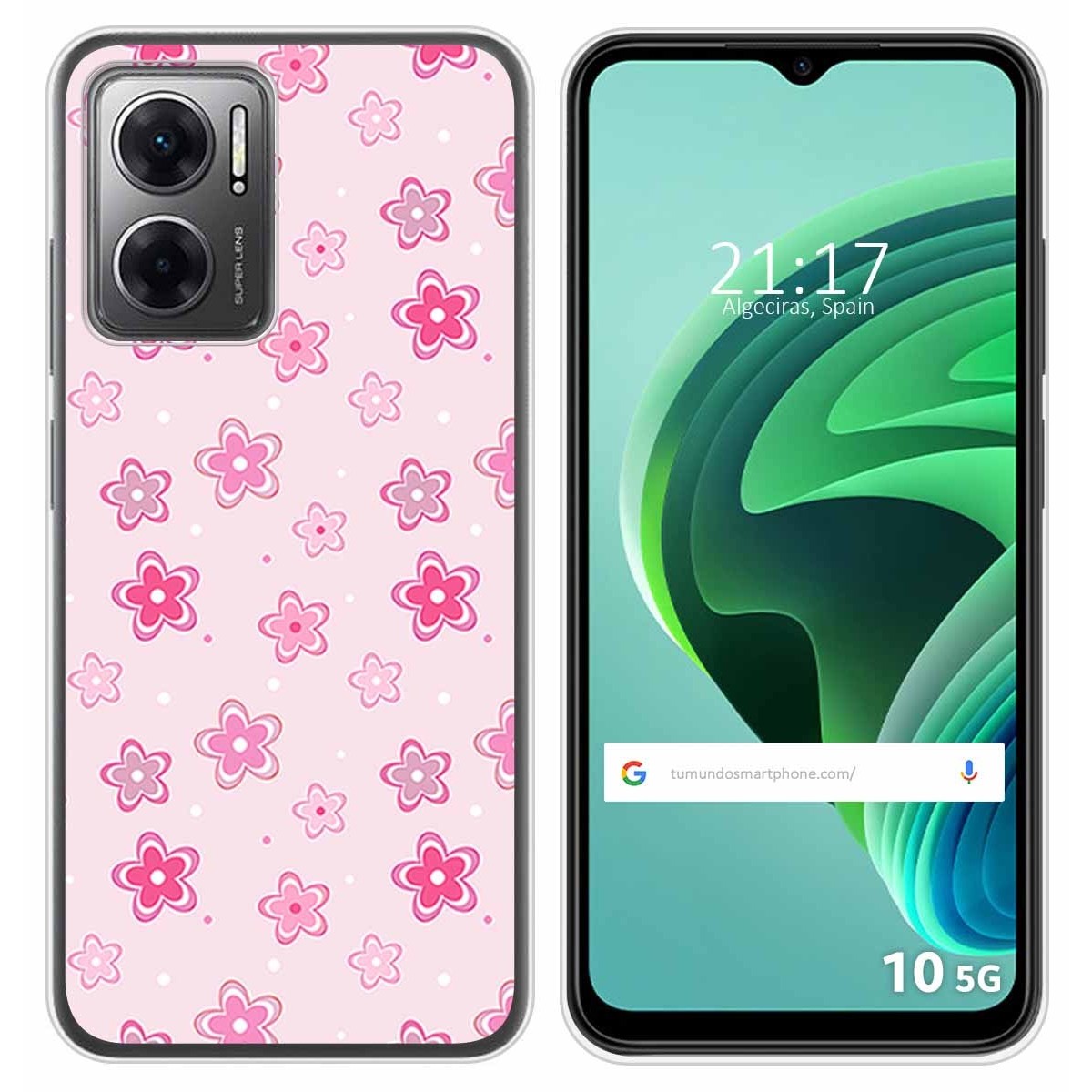 Funda Silicona para Xiaomi Redmi 10 5G diseño Flores Dibujos