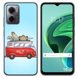 Funda Silicona para Xiaomi Redmi 10 5G diseño Furgoneta Dibujos