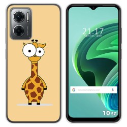 Funda Silicona para Xiaomi Redmi 10 5G diseño Jirafa Dibujos
