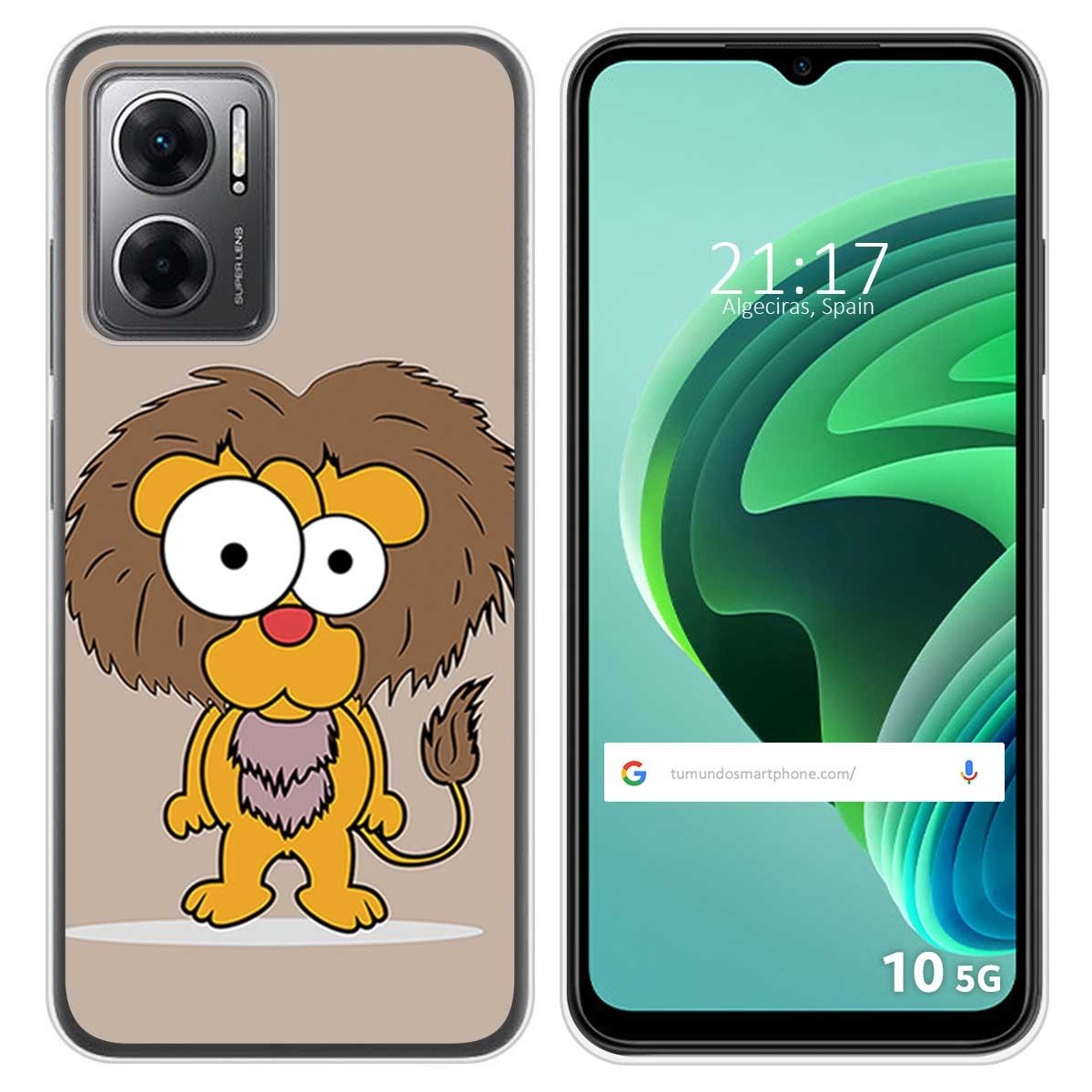 Funda Silicona para Xiaomi Redmi 10 5G diseño Leon Dibujos