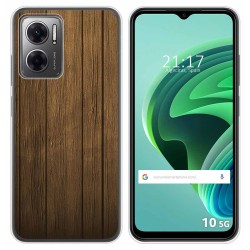 Funda Silicona para Xiaomi Redmi 10 5G diseño Madera Dibujos