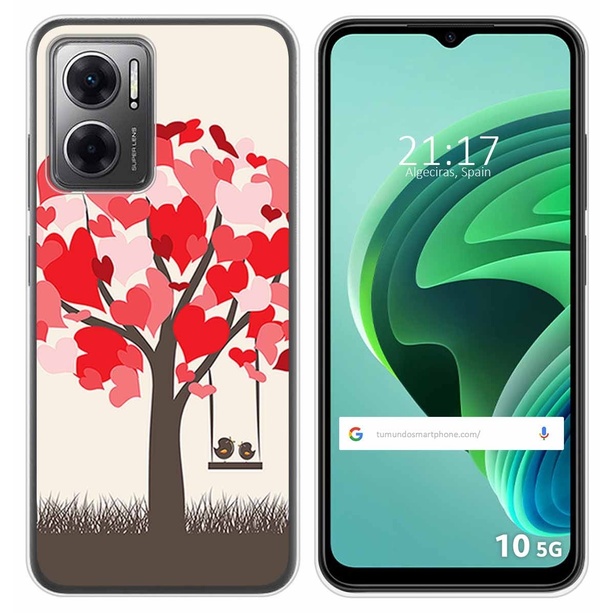 Funda Silicona para Xiaomi Redmi 10 5G diseño Pajaritos Dibujos