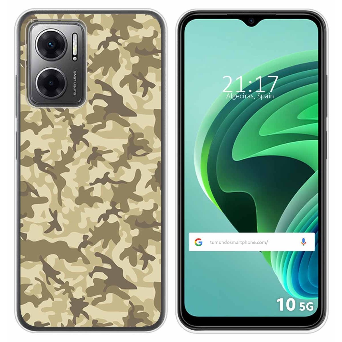 Funda Silicona para Xiaomi Redmi 10 5G diseño Sand Camuflaje Dibujos