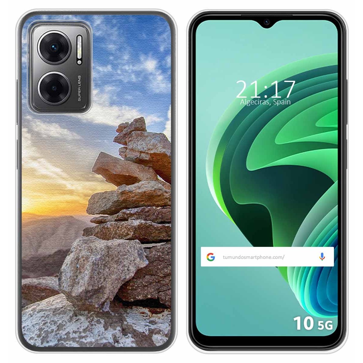 Funda Silicona para Xiaomi Redmi 10 5G diseño Sunset Dibujos