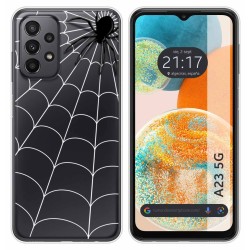 Funda Silicona Transparente para Samsung Galaxy A23 5G diseño Araña Dibujos