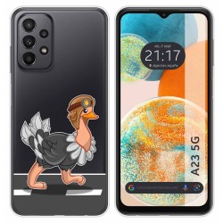 Funda Silicona Transparente para Samsung Galaxy A23 5G diseño Avestruz Dibujos