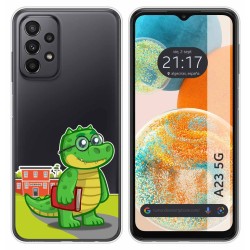 Funda Silicona Transparente para Samsung Galaxy A23 5G diseño Coco Dibujos