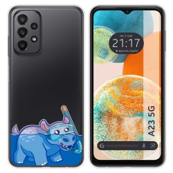 Funda Silicona Transparente para Samsung Galaxy A23 5G diseño Hipo Dibujos