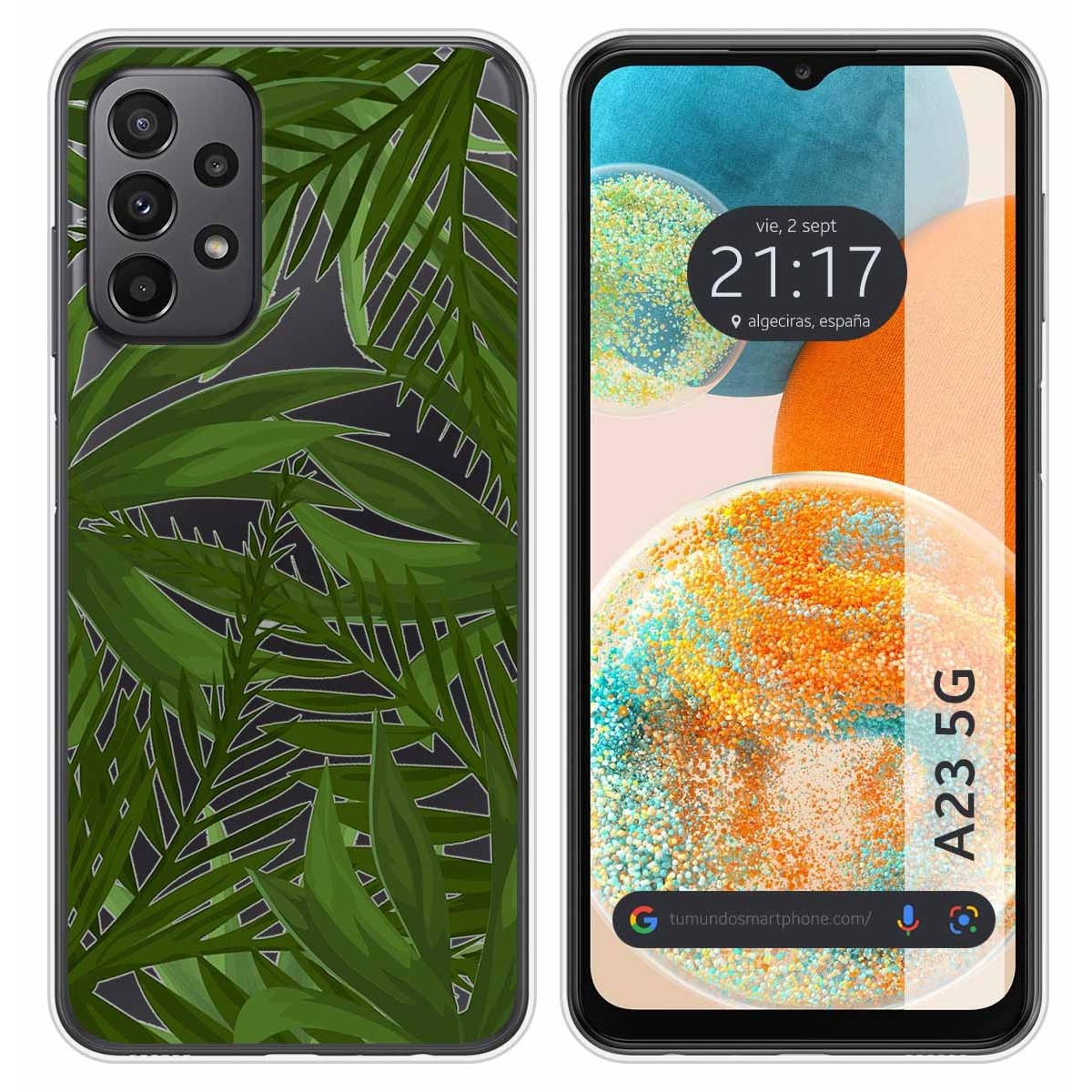 Funda Silicona Transparente para Samsung Galaxy A23 5G diseño Jungla Dibujos