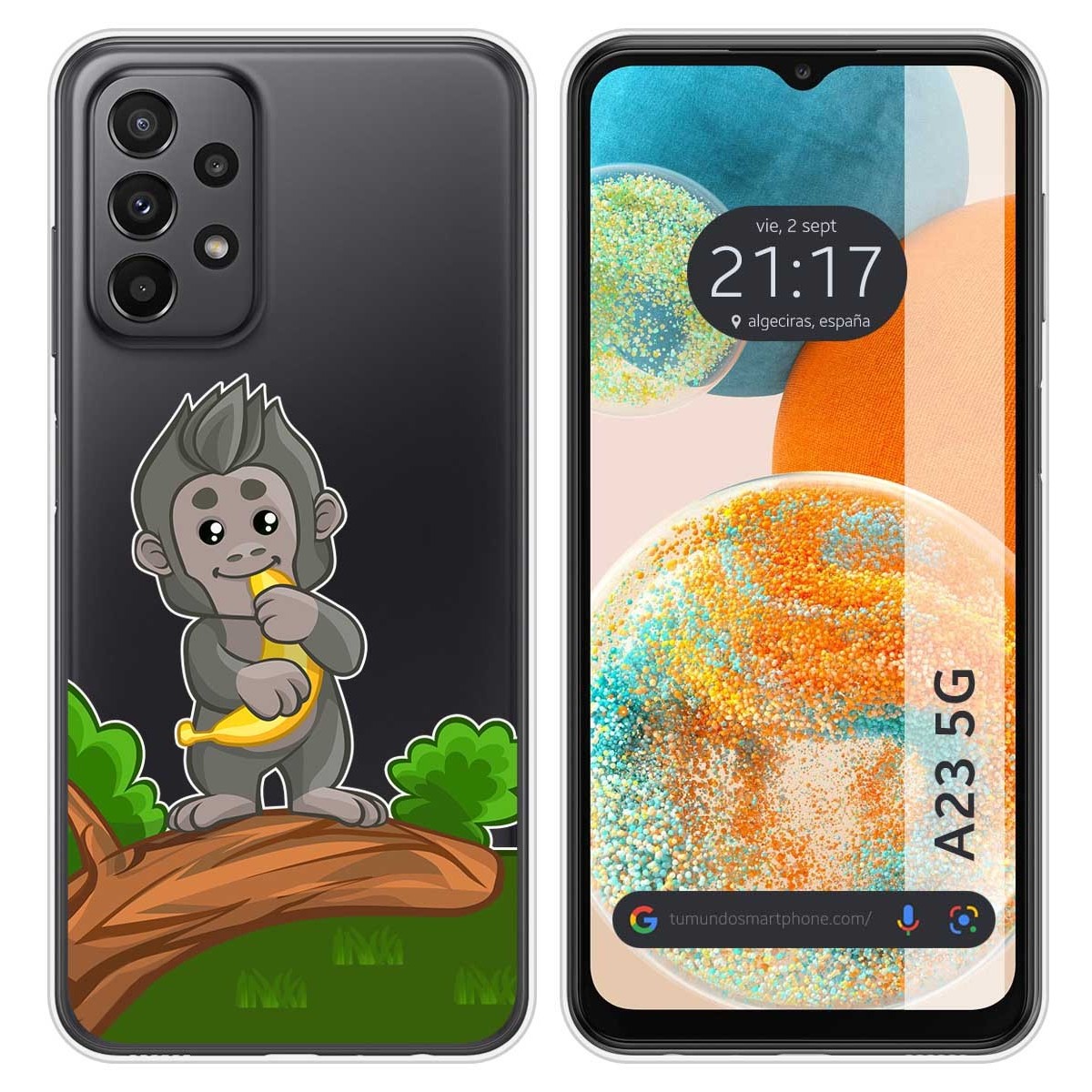 Funda Silicona Transparente para Samsung Galaxy A23 5G diseño Mono Dibujos