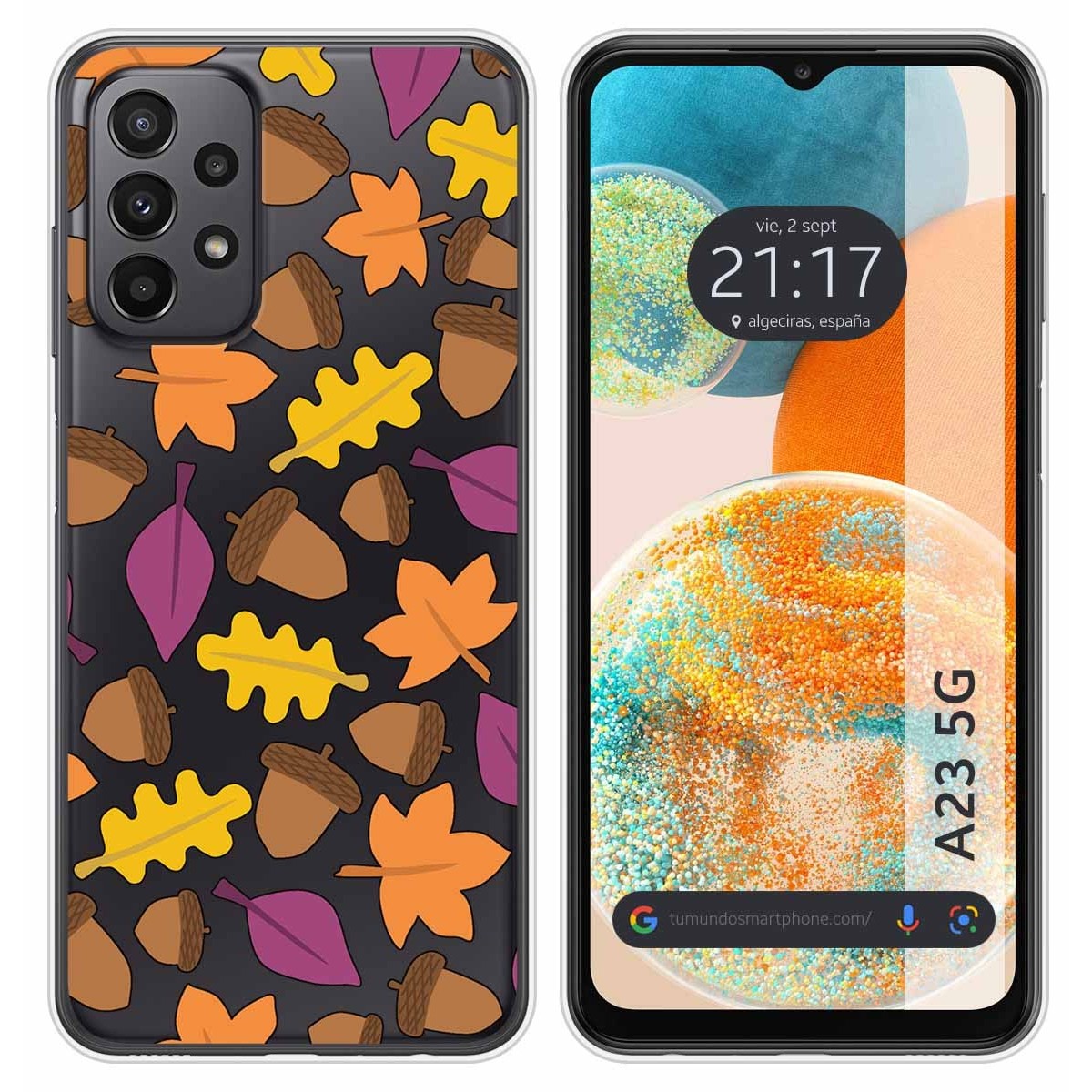 Funda Silicona Transparente para Samsung Galaxy A23 5G diseño Otoño Dibujos