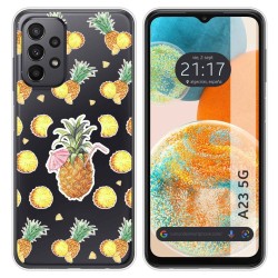 Funda Silicona Transparente para Samsung Galaxy A23 5G diseño Piña Dibujos