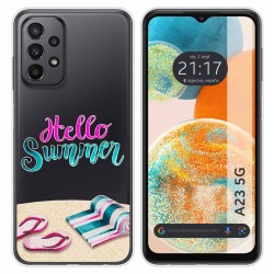 Funda Silicona Transparente para Samsung Galaxy A23 5G diseño Summer Dibujos
