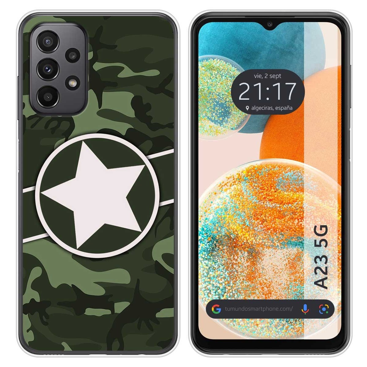 Funda Silicona para Samsung Galaxy A23 5G diseño Camuflaje 01 Dibujos