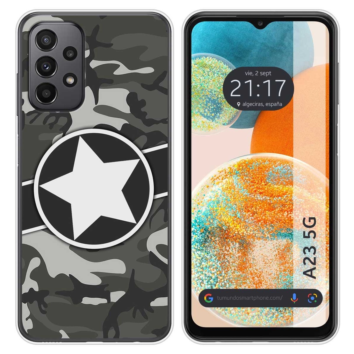 Funda Silicona para Samsung Galaxy A23 5G diseño Camuflaje 02 Dibujos