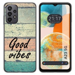 Funda Silicona para Samsung Galaxy A23 5G diseño Madera 01 Dibujos