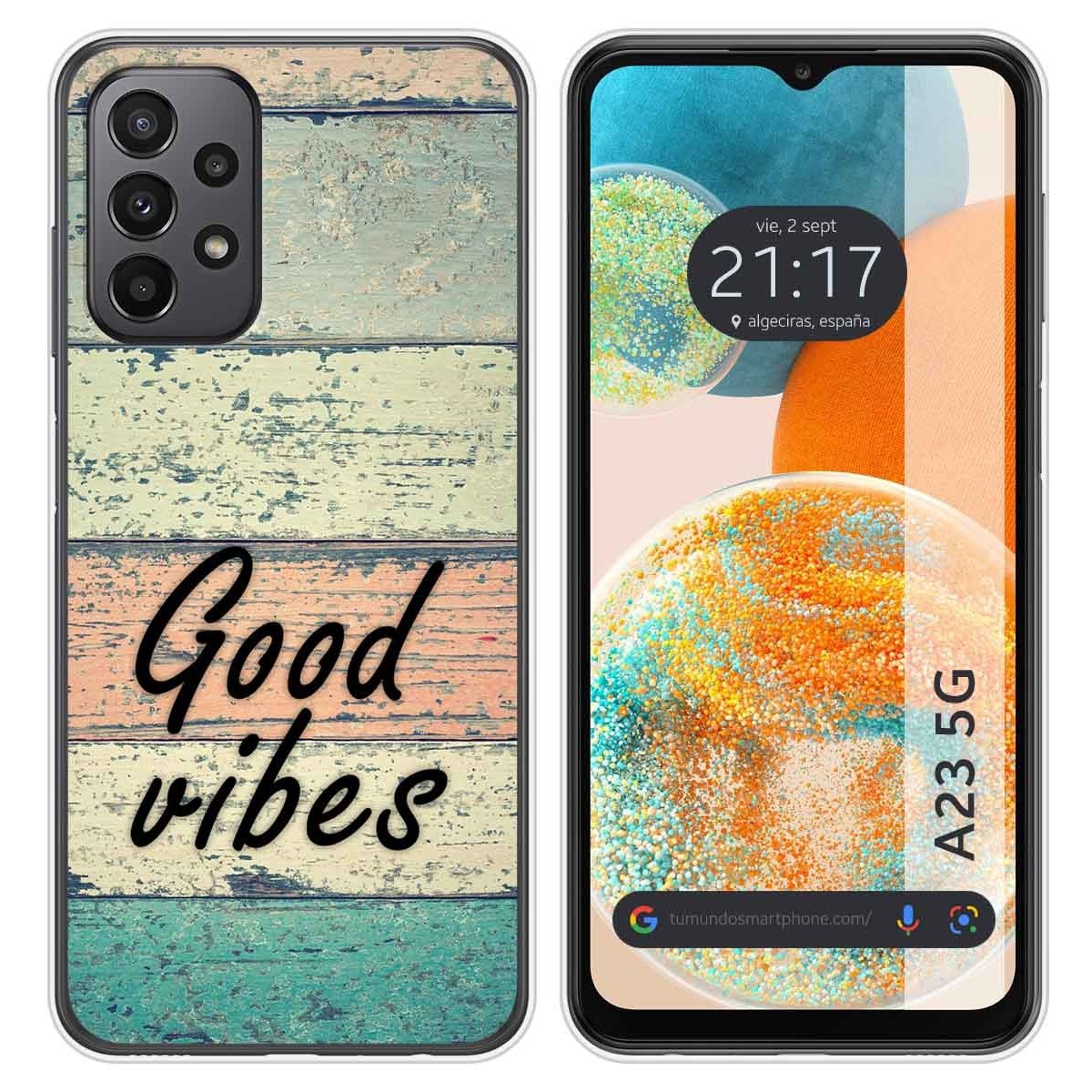 Funda Silicona para Samsung Galaxy A23 5G diseño Madera 01 Dibujos