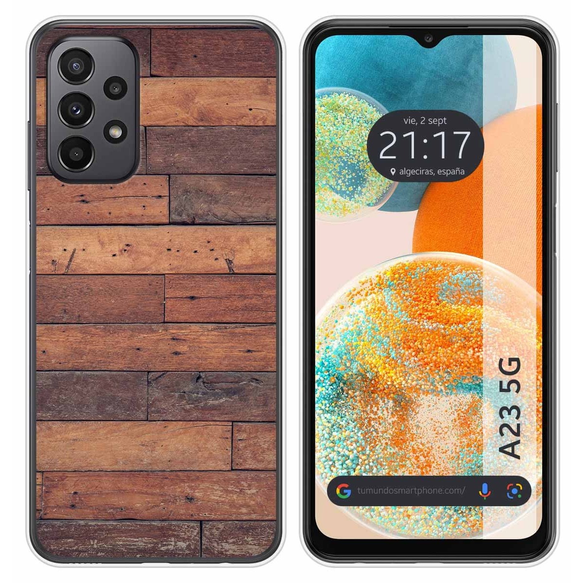 Funda Silicona para Samsung Galaxy A23 5G diseño Madera 03 Dibujos