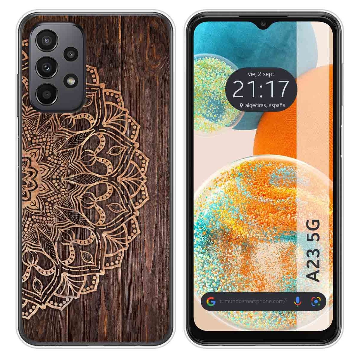 Funda Silicona para Samsung Galaxy A23 5G diseño Madera 06 Dibujos