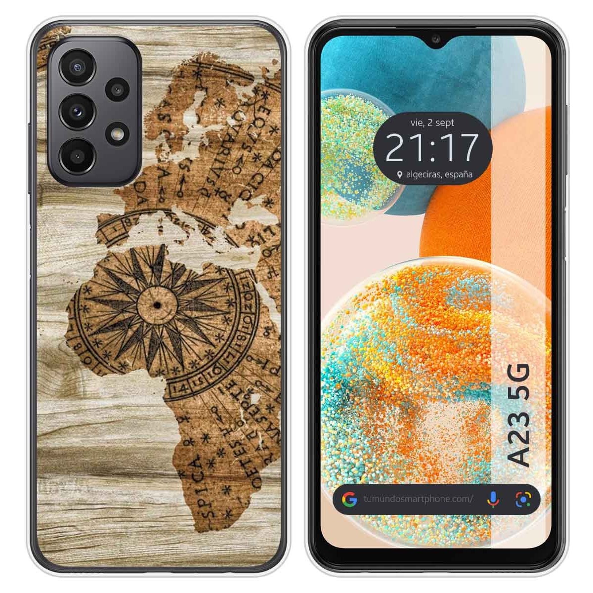 Funda Silicona para Samsung Galaxy A23 5G diseño Madera 07 Dibujos