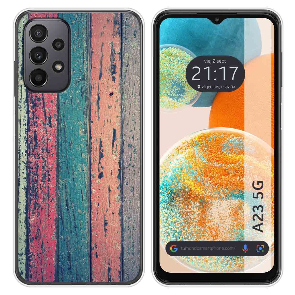 Funda Silicona para Samsung Galaxy A23 5G diseño Madera 10 Dibujos