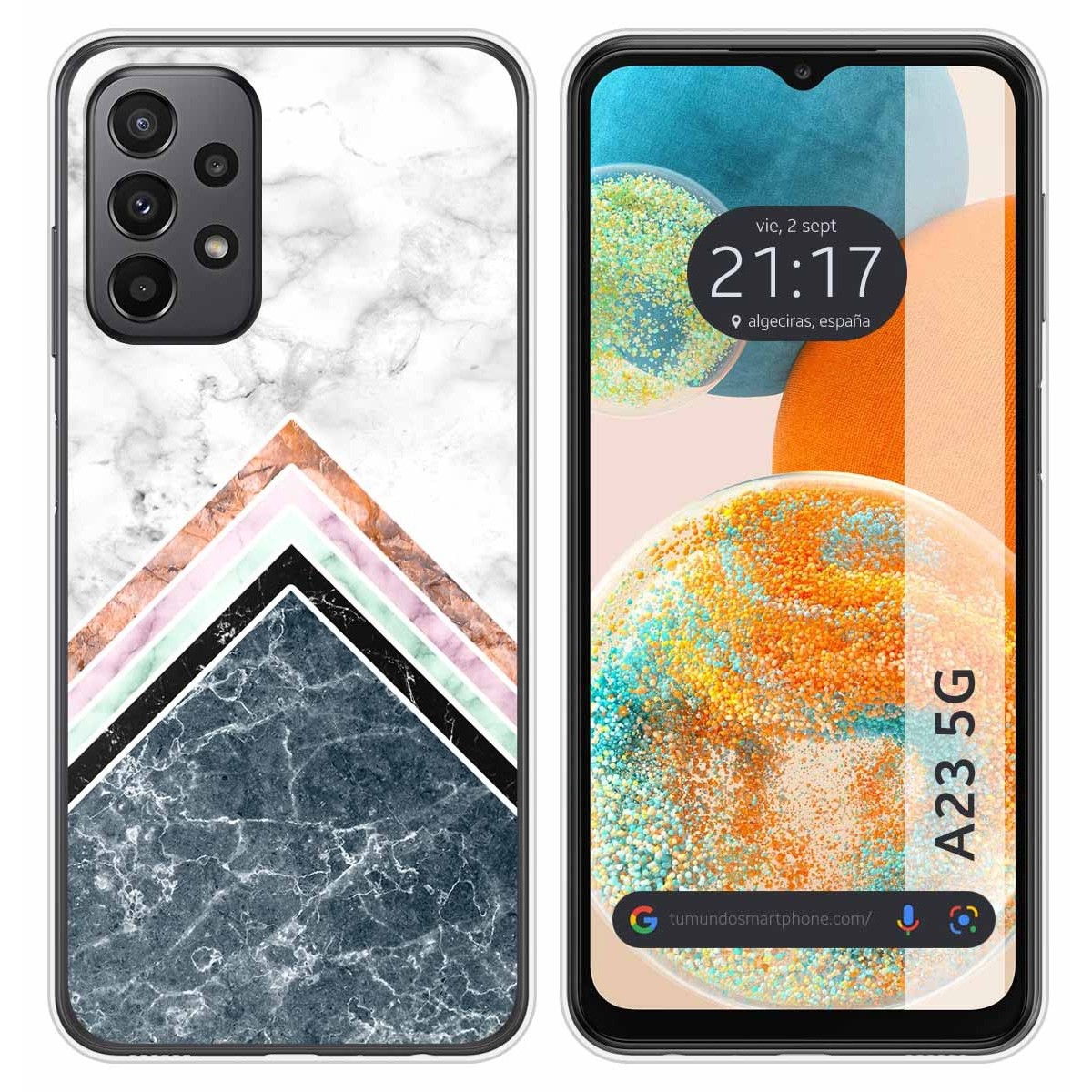 Funda Silicona para Samsung Galaxy A23 5G diseño Mármol 05 Dibujos