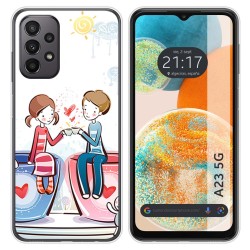 Funda Silicona para Samsung Galaxy A23 5G diseño Café Dibujos