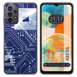 Funda Silicona para Samsung Galaxy A23 5G diseño Circuito Dibujos
