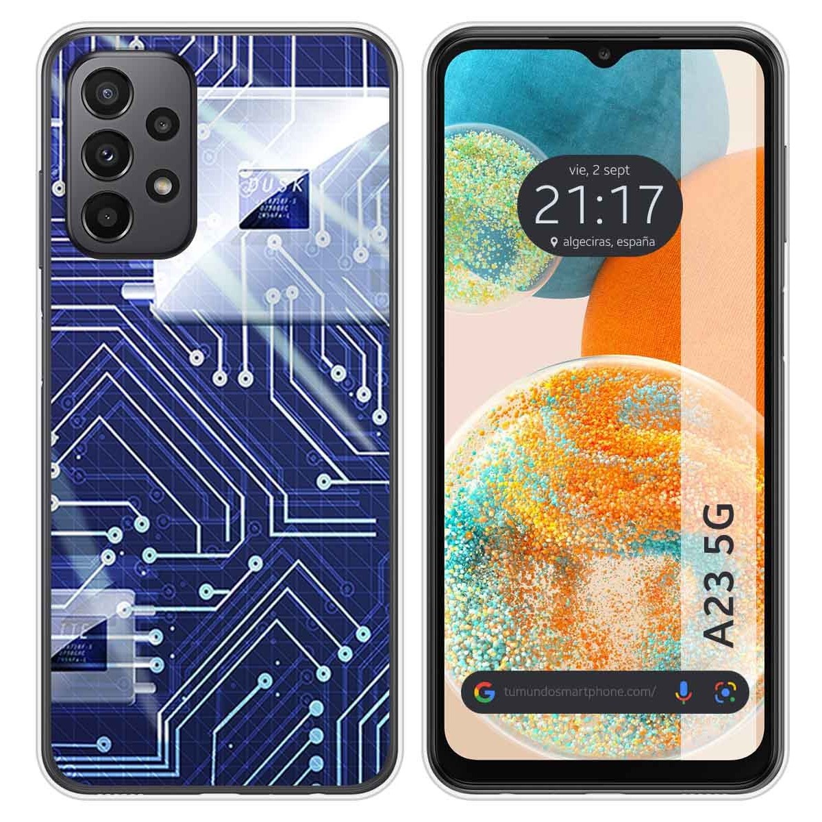 Funda Silicona para Samsung Galaxy A23 5G diseño Circuito Dibujos