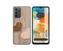 Funda Silicona para Samsung Galaxy A23 5G diseño Corazones Madera Dibujos