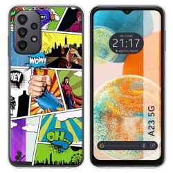 Funda Silicona para Samsung Galaxy A23 5G diseño Comic Dibujos