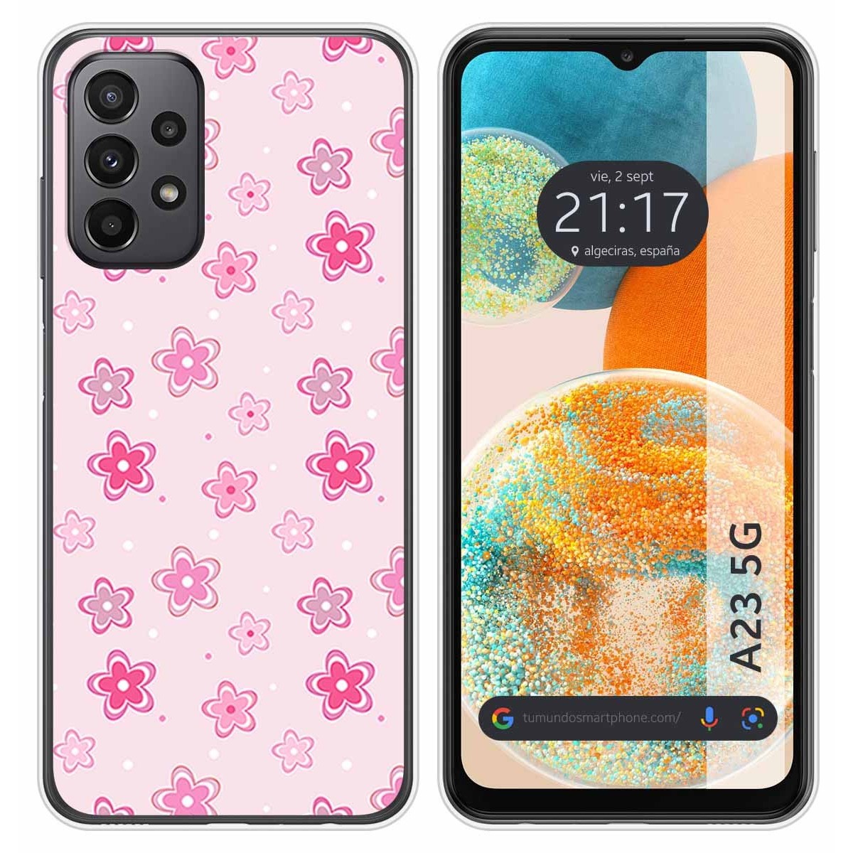 Funda Silicona para Samsung Galaxy A23 5G diseño Flores Dibujos
