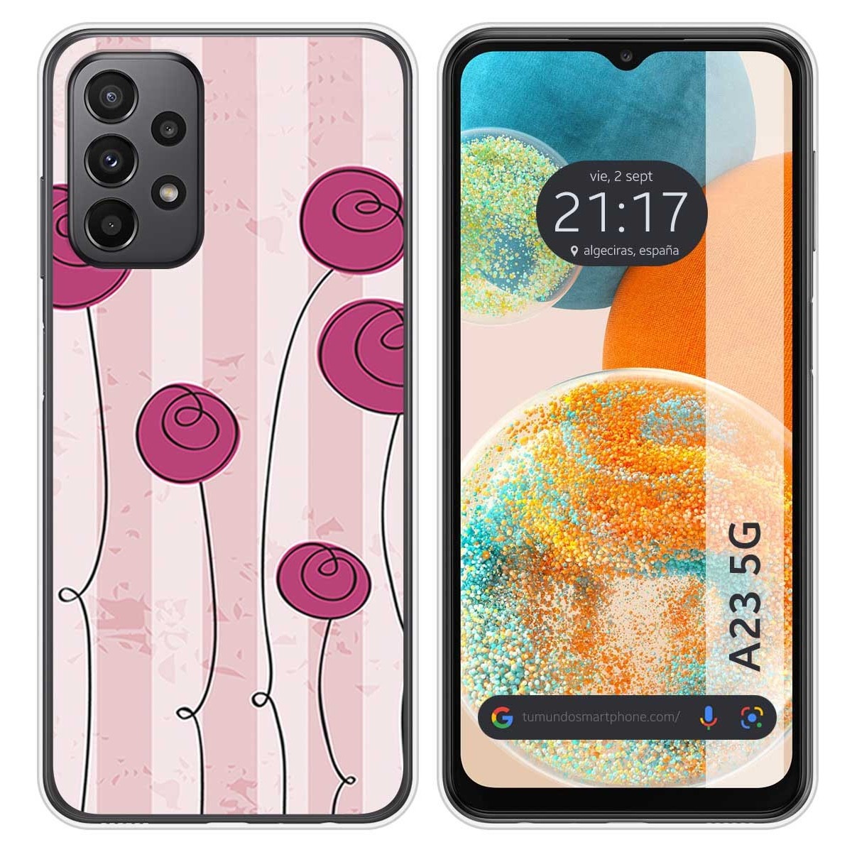Funda Silicona para Samsung Galaxy A23 5G diseño Flores Vintage Dibujos
