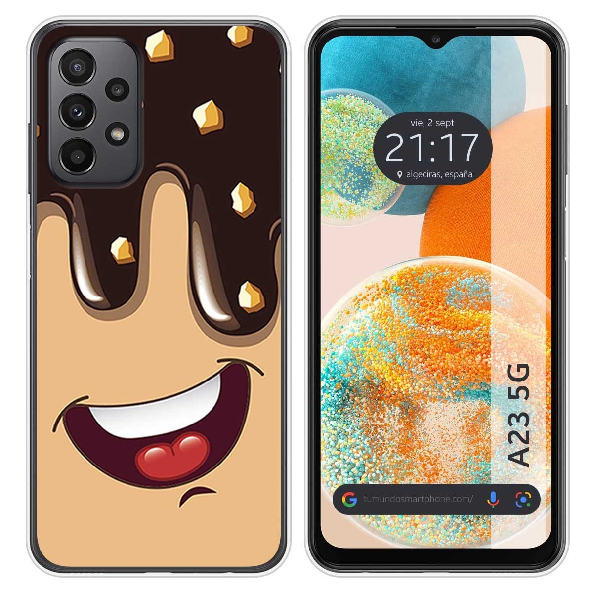 Funda Silicona para Samsung Galaxy A23 5G diseño Helado Chocolate Dibujos