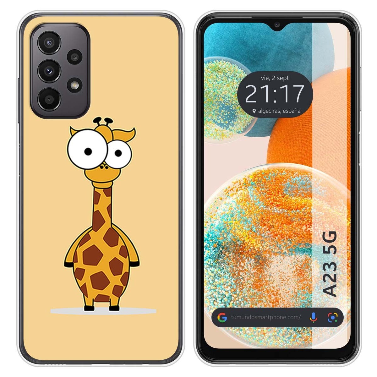 Funda Silicona para Samsung Galaxy A23 5G diseño Jirafa Dibujos