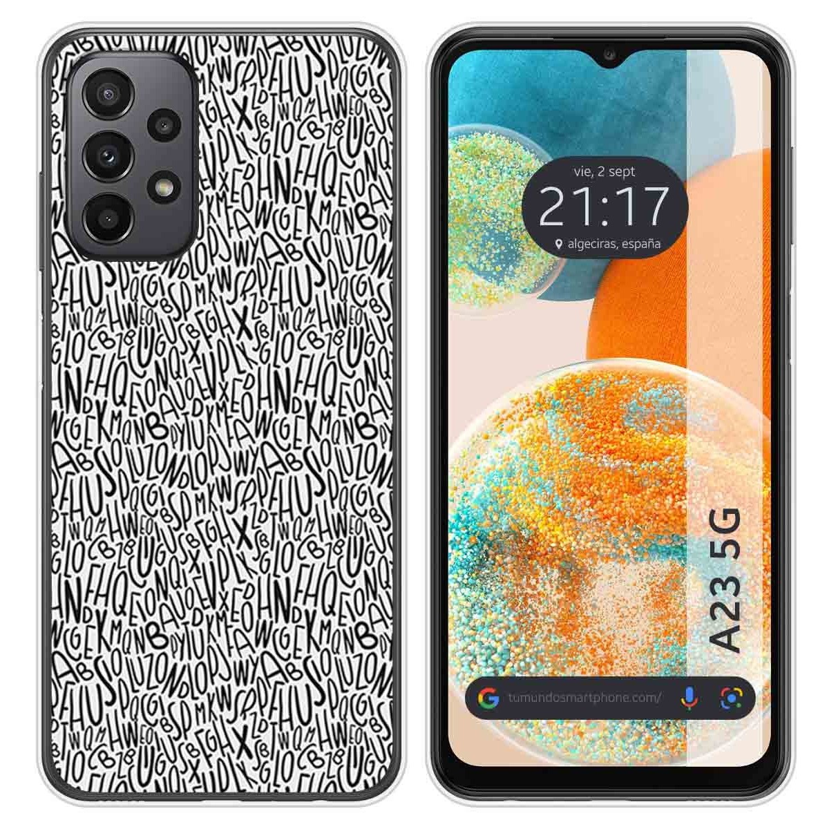 Funda Silicona para Samsung Galaxy A23 5G diseño Letras Dibujos