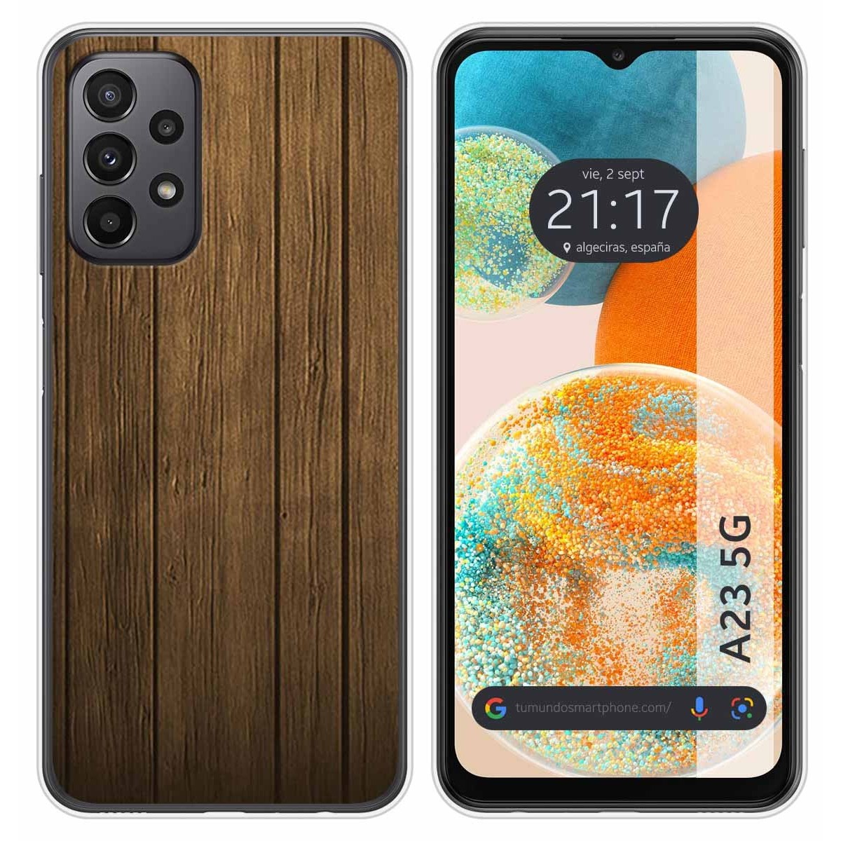 Funda Silicona para Samsung Galaxy A23 5G diseño Madera Dibujos