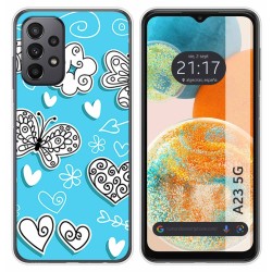Funda Silicona para Samsung Galaxy A23 5G diseño Mariposas Dibujos