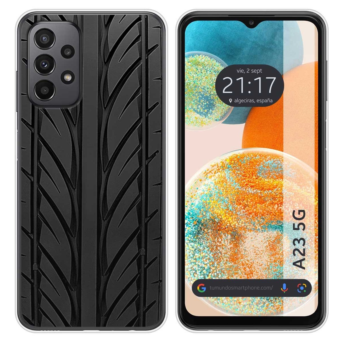 Funda Silicona para Samsung Galaxy A23 5G diseño Neumatico Dibujos