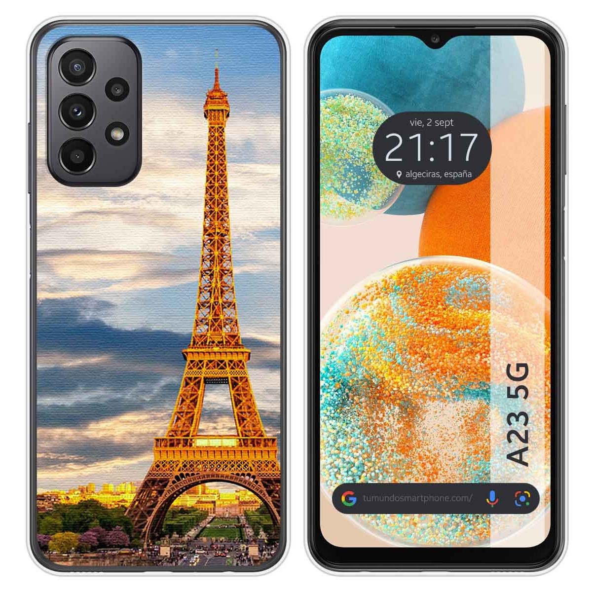 Funda Silicona para Samsung Galaxy A23 5G diseño Paris Dibujos