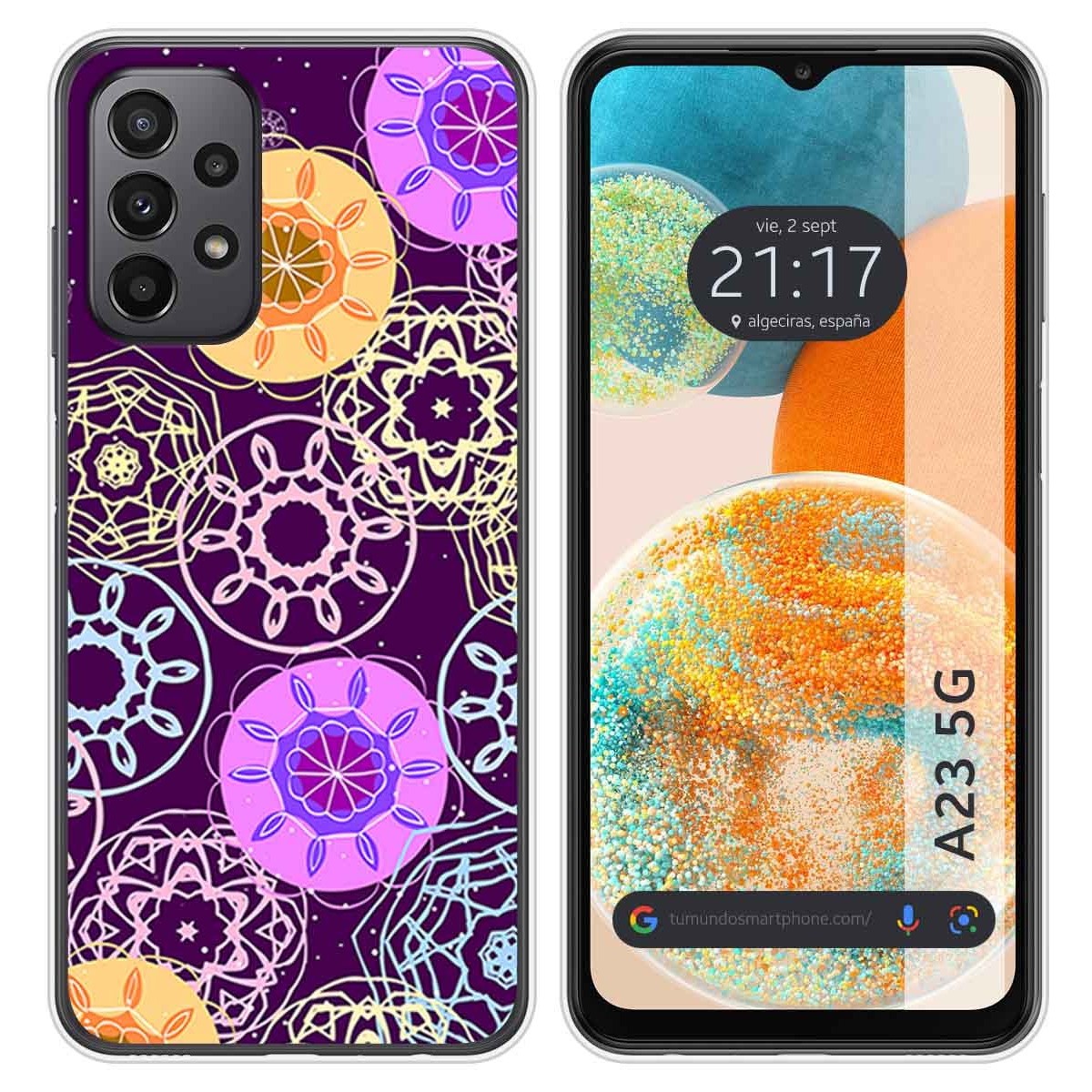 Funda Silicona para Samsung Galaxy A23 5G diseño Radial Dibujos