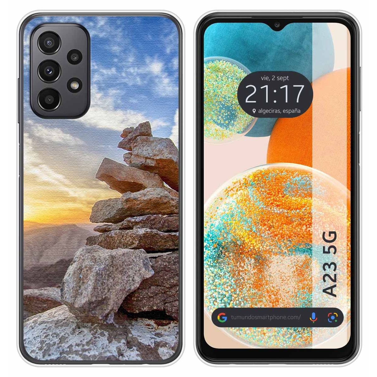 Funda Silicona para Samsung Galaxy A23 5G diseño Sunset Dibujos