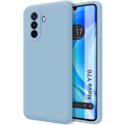 Funda Silicona Líquida Ultra Suave para Huawei Nova Y70 color Azul
